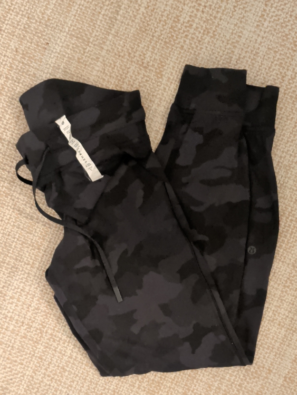Lululemon Black & Charcoal Camo Active Joggers